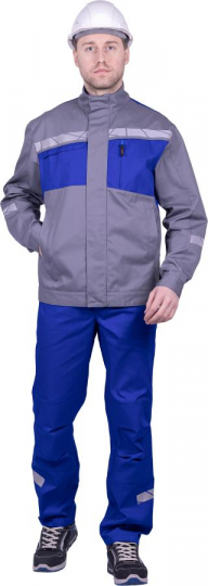Куртка СТРОНГ (серый-василёк)